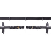 Schockemöhle Riendas con topes Negro/Oro Schockemöhle Riendas con topes Negro/Oro