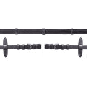 Schockemöhle Riendas con topes Negro/Plata Schockemöhle Riendas con topes Negro/Plata