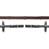 Schockemöhle Riendas con topes Marron oscuro/Oro Schockemöhle Riendas con topes Marron oscuro/Oro