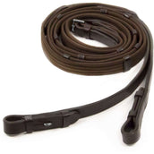 Schockemöhle Riendas Cinta con topes MarronOscuro/Plata Schockemöhle Riendas Cinta con topes MarronOscuro/Plata