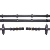 Schockemöhle Riendas Caucho/Piel con Hebillas Negro/Oro Schockemöhle Riendas Caucho/Piel con Hebillas Negro/Oro