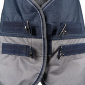 EQUITHÈME Alfombra de Exterior Tyrex 600 D Polar Fleece Azul Marino/Gris EQUITHÈME Alfombra de Exterior Tyrex 600 D Polar Fleece Azul Marino/Gris