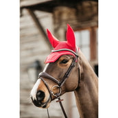 Kentucky Horsewear Bonete para Orejas Wellington Velvet Rojo Kentucky Horsewear Bonete para Orejas Wellington Velvet Rojo