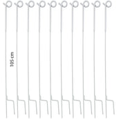 Ako Poste de Cercado Acero de Resorte con Rizo Blanco Ako Poste de Cercado Acero de Resorte con Rizo Blanco