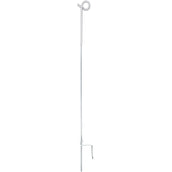 Agradi Power Poste de Cercado Acero de Resorte con Rizo Metal Blanco Agradi Power Poste de Cercado Acero de Resorte con Rizo Metal Blanco