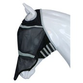 Shires Máscara para Moscas Malla Fina con Abertura para Oreja y Solapa para Nariz Negro Shires Máscara para Moscas Malla Fina con Abertura para Oreja y Solapa para Nariz Negro