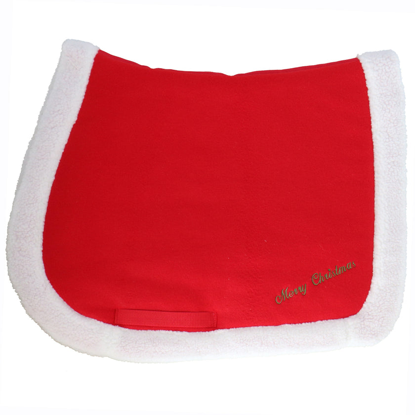 EQUITHÈME Manta de silla Navidad Rojo EQUITHÈME Manta de silla Navidad Rojo