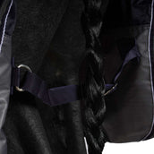 EQUITHÈME Turnout Rug Tyrex con solapa abdominal 600D 0g Marino/Gris Puntos EQUITHÈME Turnout Rug Tyrex con solapa abdominal 600D 0g Marino/Gris Puntos