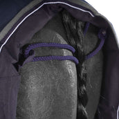 EQUITHÈME Manta de ejercicio Tyrex Polycotton 600D Negro/Azul EQUITHÈME Manta de ejercicio Tyrex Polycotton 600D Negro/Azul