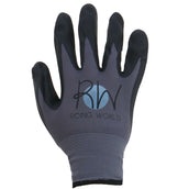 Riding World Guantes de Equitación Groom Negro Gris Riding World Guantes de Equitación Groom Negro Gris