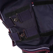 EQUITHÈME Alfombra de Exterior Tyrex 1200D 0g con cuello Navy/Bordeaux EQUITHÈME Alfombra de Exterior Tyrex 1200D 0g con cuello Navy/Bordeaux