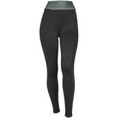 EQUITHÈME Legging de Equitación Tea Pull-On Rodilleras de Silicona Negro/Kaki EQUITHÈME Legging de Equitación Tea Pull-On Rodilleras de Silicona Negro/Kaki