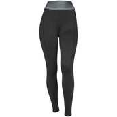 EQUITHÈME Legging de Equitación Tea Pull-On Rodilleras de Silicona Negro/Kaki EQUITHÈME Legging de Equitación Tea Pull-On Rodilleras de Silicona Negro/Kaki