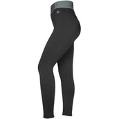 EQUITHÈME Legging de Equitación Tea Pull-On Rodilleras de Silicona Negro/Kaki EQUITHÈME Legging de Equitación Tea Pull-On Rodilleras de Silicona Negro/Kaki