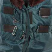 EQUITHÈME Manta de Establo Teddy Verde/Marron EQUITHÈME Manta de Establo Teddy Verde/Marron