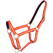 Norton Cabezada Nylon con Forro de Cuero Rojo<>Amarillo Norton Cabezada Nylon con Forro de Cuero Rojo<>Amarillo