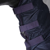HKM Manta Antimoscas Rain con cuello y solapa abdominal Azul Oscuro Gris HKM Manta Antimoscas Rain con cuello y solapa abdominal Azul Oscuro Gris
