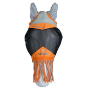 Shires Máscara para Moscas Air Motion con Orejas y Flecos Naranja Shires Máscara para Moscas Air Motion con Orejas y Flecos Naranja