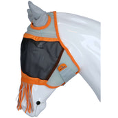 Shires Máscara para Moscas Air Motion con Orejas y Flecos Naranja Shires Máscara para Moscas Air Motion con Orejas y Flecos Naranja