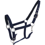 HKM Cabezada Charming For Spanish: Forro Suave Azul oscuro HKM Cabezada Charming For Spanish: Forro Suave Azul oscuro