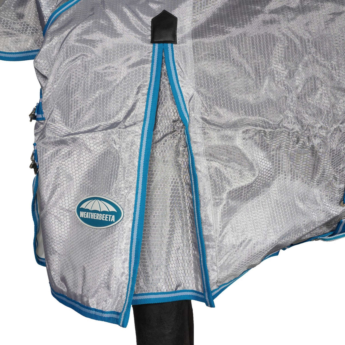 Weatherbeeta Manta Antimoscas Comfitec Hexi Shield Combo Neck Silver/Teal Blue Weatherbeeta Manta Antimoscas Comfitec Hexi Shield Combo Neck Silver/Teal Blue