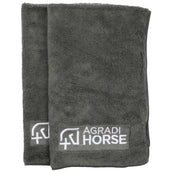 Agradi Horse Toalla Microfibre per Paar Gris Agradi Horse Toalla Microfibre per Paar Gris