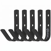 Agradi Horse Ganchos estables 5 Piezas Negro Agradi Horse Ganchos estables 5 Piezas Negro