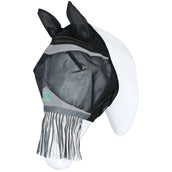 Agradi Horse Máscara para Moscas Fine Mesh con Orejas y Flecos Negro Agradi Horse Máscara para Moscas Fine Mesh con Orejas y Flecos Negro