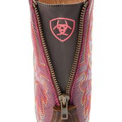 Ariat Botas Western Round Up Back Zip Mujer Worn Mocha/Rasberry Ariat Botas Western Round Up Back Zip Mujer Worn Mocha/Rasberry