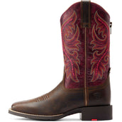 Ariat Botas Western Round Up Back Zip Mujer Worn Mocha/Rasberry Ariat Botas Western Round Up Back Zip Mujer Worn Mocha/Rasberry