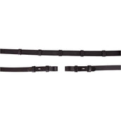 BR Riendas Lino 19mm Antideslizante Cierre E Negro/Plata BR Riendas Lino 19mm Antideslizante Cierre E Negro/Plata