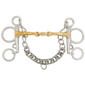 BR Bocado Pelham Contacto Suave Curvado Articulado Simple 14/102mm BR Bocado Pelham Contacto Suave Curvado Articulado Simple 14/102mm