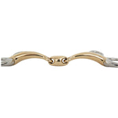 BR Bocado Baucher Articulado Contacto Suave Curvado Doble Articulación Curvada 12mm BR Bocado Baucher Articulado Contacto Suave Curvado Doble Articulación Curvada 12mm