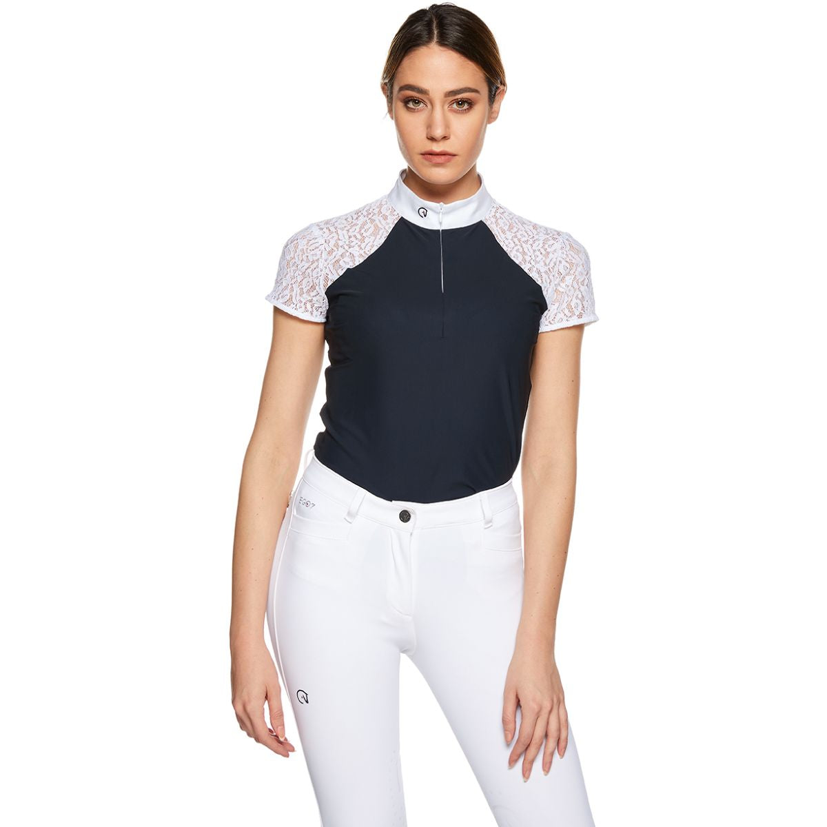 Ego7 Camiseta de Competición Florentine Mangas Cortas Marino/Blanco Ego7 Camiseta de Competición Florentine Mangas Cortas Marino/Blanco