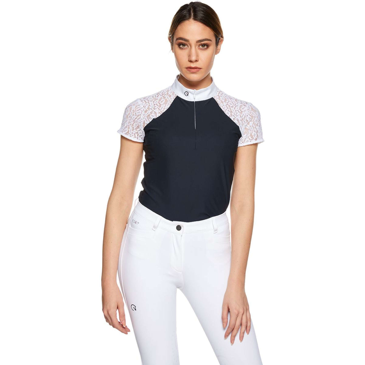 Ego7 Camiseta de Competición Florentine Mangas Cortas Marino/Blanco Ego7 Camiseta de Competición Florentine Mangas Cortas Marino/Blanco