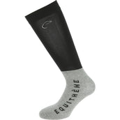 EQUITHÈME Calcetines de Equitación Compet Negro Gris EQUITHÈME Calcetines de Equitación Compet Negro Gris