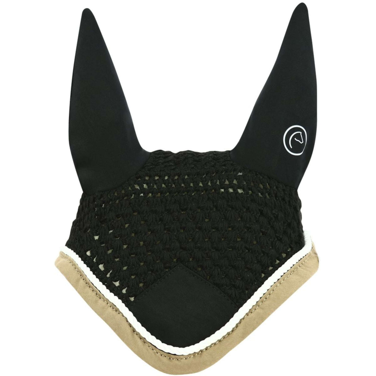 EQUITHÈME Bonete para Orejas Polyfun Negro/Taupe EQUITHÈME Bonete para Orejas Polyfun Negro/Taupe