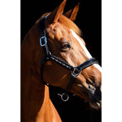 HB Showtime Cabezada Rivet Swarovski Cuero Negro azul HB Showtime Cabezada Rivet Swarovski Cuero Negro azul