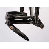 Harry's Horse Brida Rosegold Lacque II con Muserola Ajustable Negro Harry's Horse Brida Rosegold Lacque II con Muserola Ajustable Negro