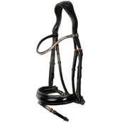 Harry's Horse Brida Rosegold Lacque II con Muserola Ajustable Negro Harry's Horse Brida Rosegold Lacque II con Muserola Ajustable Negro