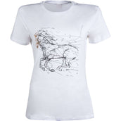 HKM T-Shirt Geometrical Horse Blanco HKM T-Shirt Geometrical Horse Blanco