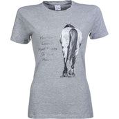 HKM Camiseta Horses leave Hoofprints Manga Corta Gris HKM Camiseta Horses leave Hoofprints Manga Corta Gris