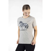 HKM T-Shirt Graphical Horse Gris claro/Melange HKM T-Shirt Graphical Horse Gris claro/Melange