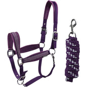 HORKA Juego de Cabestro Equestrian Pro Crystals & Pearls Morado HORKA Juego de Cabestro Equestrian Pro Crystals & Pearls Morado