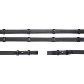 Schockemöhle Riendas Caucho con topes Negro/Plata Schockemöhle Riendas Caucho con topes Negro/Plata