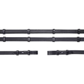 Schockemöhle Riendas Caucho con topes Negro/Plata Schockemöhle Riendas Caucho con topes Negro/Plata