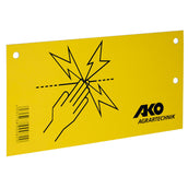 Ako Señal de Advertencia Aviso Cerca Eléctrica Amarillo Ako Señal de Advertencia Aviso Cerca Eléctrica Amarillo