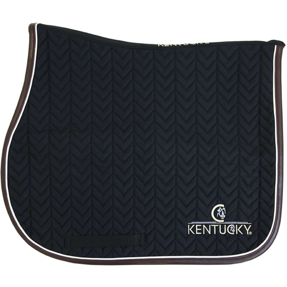 Kentucky Horsewear Mantilla de Salto Fishbone Cuero Negro Kentucky Horsewear Mantilla de Salto Fishbone Cuero Negro