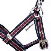 Kavalkade Cabezada Foal/Yearling Azul marino/Burdeos/Plata Kavalkade Cabezada Foal/Yearling Azul marino/Burdeos/Plata