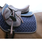 Kentucky Horsewear Mantilla Halfpad Absorción anatómica Navy/White/Brown Kentucky Horsewear Mantilla Halfpad Absorción anatómica Navy/White/Brown